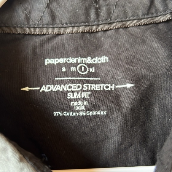 Paper Denim & Cloth Charcoal Advanced Stretch Slim Fit Button Down Size Large - Picture 3 of 3